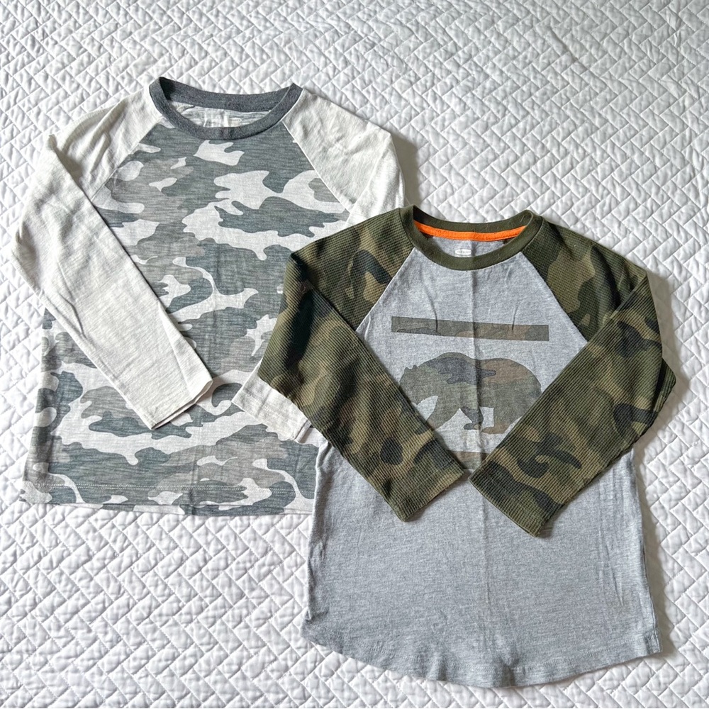 Old Navy Boys Camo LS Shirts